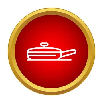 Frying pan kitchen cooking utensil icon concept Stock-Illustration