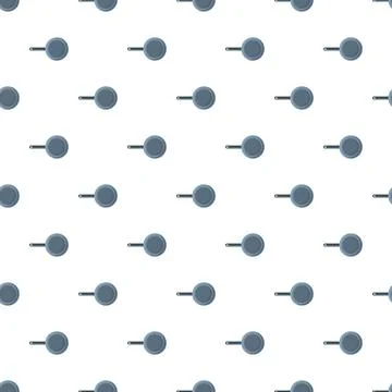 Frying pan kitchen utensil cooking seamless pattern Stock Illustration