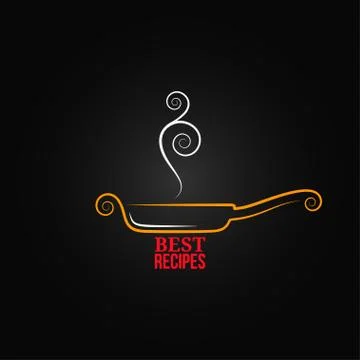 Frying pan ornate design background Stock Illustration