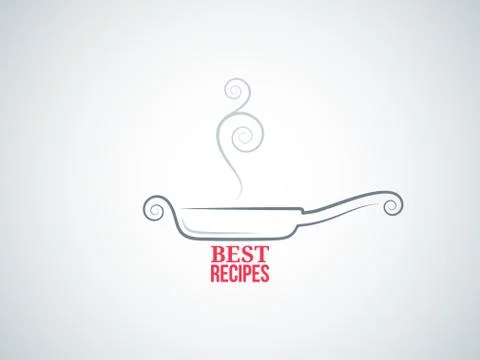 Frying pan ornate vector background Stock Illustration