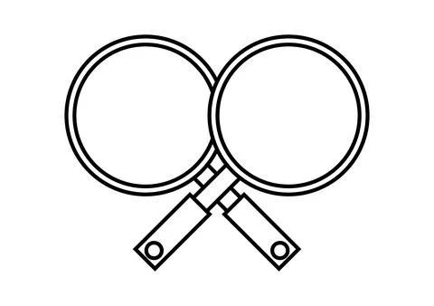 Frying pan outline with simple design Stock Illustration