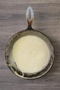 Frying pan with pankace on it Stock Photos