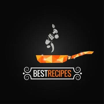 Frying pan poly design background Stock Illustration