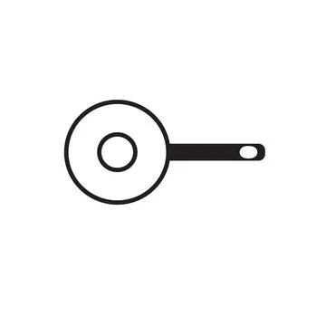 Frying pan symbol Stock Illustration