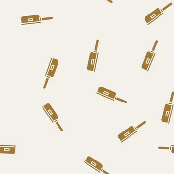 Frying pan titanium ultralight glyph seamless pattern イラスト素材