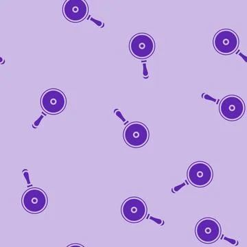 Frying pan titanium ultralight glyph vector seamless pattern Stock Illustration