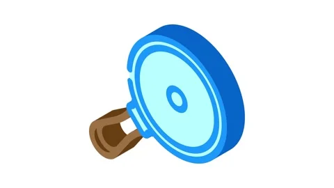 Frying pan titanium ultralight isometric icon animation Stock Footage 327278705