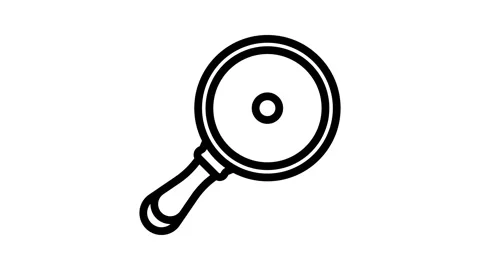 Frying pan titanium ultralight line icon animation Stock Footage 326750104