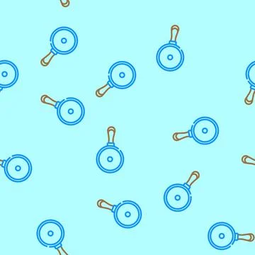 Frying pan titanium ultralight vector seamless pattern Stock Illustration