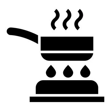 Frying Pan Vector Icon Design Illustration Stock Illustration