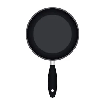 Frying pan vector illustration isolated on white background Illustrazione stock