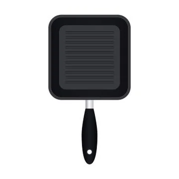 Frying pan vector illustration isolated on white background Stock Illustration