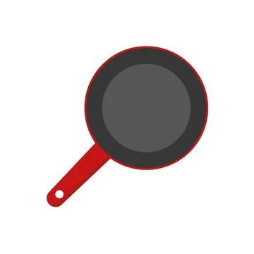 Frying pan vector illustration omelette pan isolated top view Stock Illustration