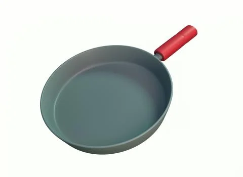 Frying pan on a white background 3d rendering イラスト素材