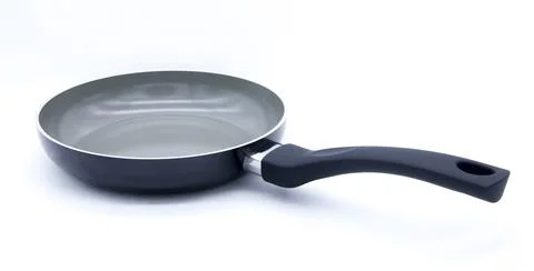 Frying pan on white background Stock Photos