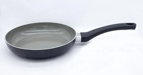 Frying pan on white background Stock Photos