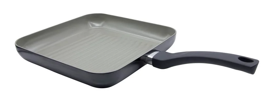 Frying pan on white background Stock Photos
