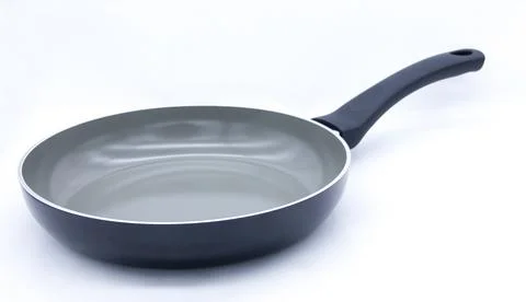 Frying pan on white background Stock Photos