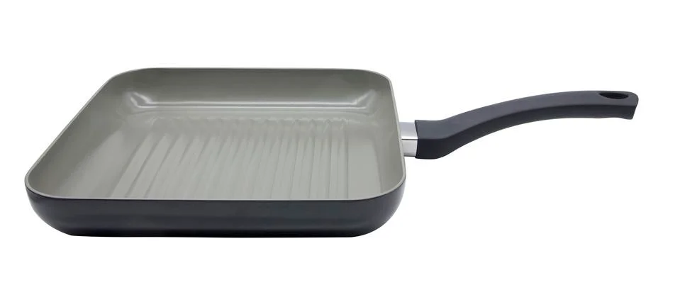Frying pan on white background Foto stock
