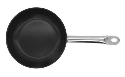Frying pan on white background Stock Photos