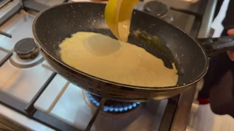 Frying Pancakes 4k 30 fps Stock Footage 221713994