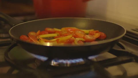 Frying Peppers Stock Footage 260322643