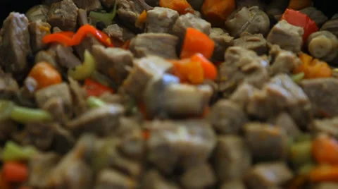 Frying pork Stock-Footage 36921335