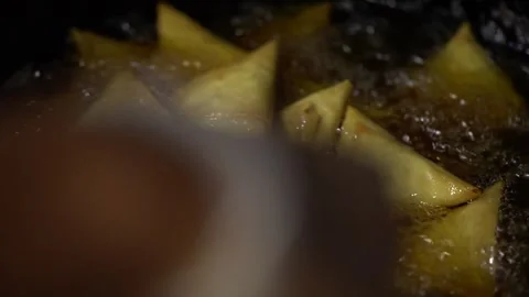 Frying Samosas Stock Footage 319949073