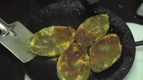 Frying Seer Fish Part 2 4K Video stock 119633620