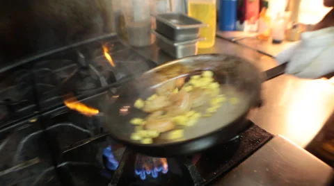 Frying Shrimp Stock Footage 41920413