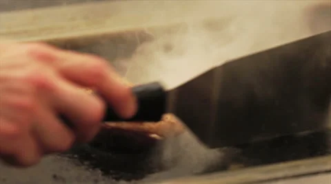 Frying sirloin steak Stock-Footage 25066629