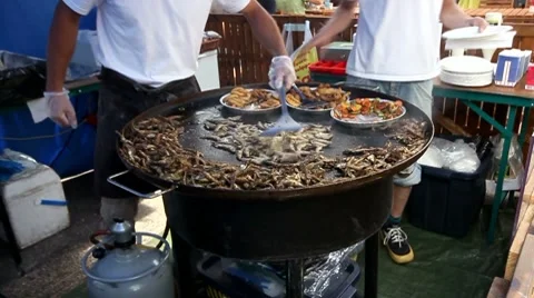 Frying some fish Stock Footage 8508822