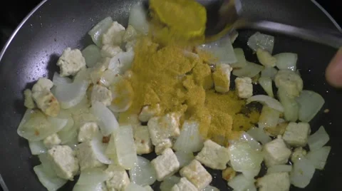 Frying spices Stock Footage 46688451