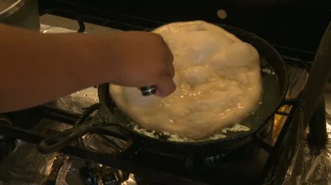 Frying tortilla 3 HD Stock Footage 10608053