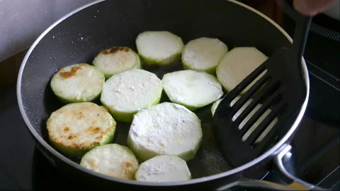 Frying vegetables Stock Footage 90755329