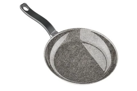 Frypan with Granite Inner Coating, 3D rendering Stock Illustration