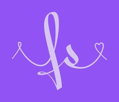 FS initial wedding monogram calligraphy vector illustration. Hand drawn let.. Illustrazione stock
