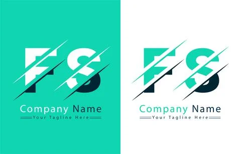 FS Letter Logo Design Template. Vector Logo Illustration Stock Illustration