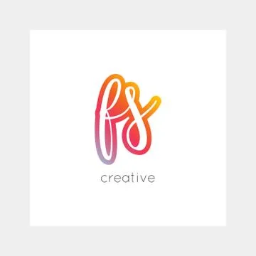 FS logo, vector. Useful as branding, app icon, alphabet combination, clip-art Stock Illustration