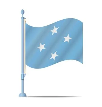 F.s. micronesia flag vector 스톡 일러스트