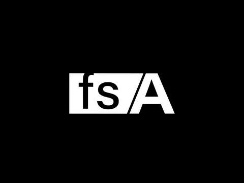 FSA Logo and Graphics design vector art, Icons isolated on black background Stock Illustration