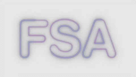 Fsa neon effects, text animation on transparent background Stock Footage 303582991