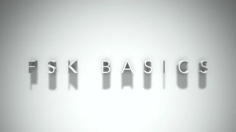 Fsk basics 3D title animation with shadows on a white background Stock Footage 296911625