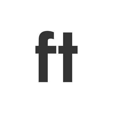 FT creative geometric initial based modern and minimal logo. Letter f t tre.. Stock Illustration