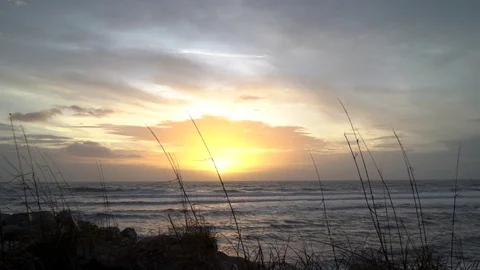 Ft Fisher Beach Sunrise Stock Footage