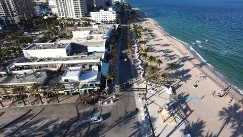Ft Lauderdale Los Olas Traffic 4K Scene Amazing Stock Footage 293402635