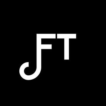 FT letter logo design on black background. FT creative initials letter logo.. Stock Illustration