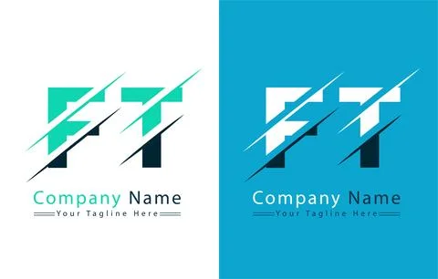 FT Letter Logo Vector Design Template Elements Illustrazione stock