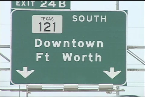 Ft Worth Highway 121 库存影片 62187