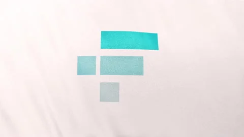 FTC Token FTT Coin icon logo on full-frame white flag loop banner background Stock Footage 236624657